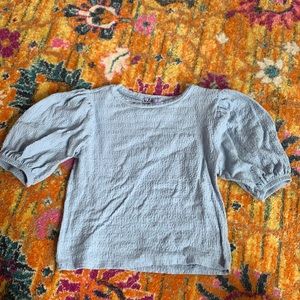 Vylette cropped, balloon sleeved top